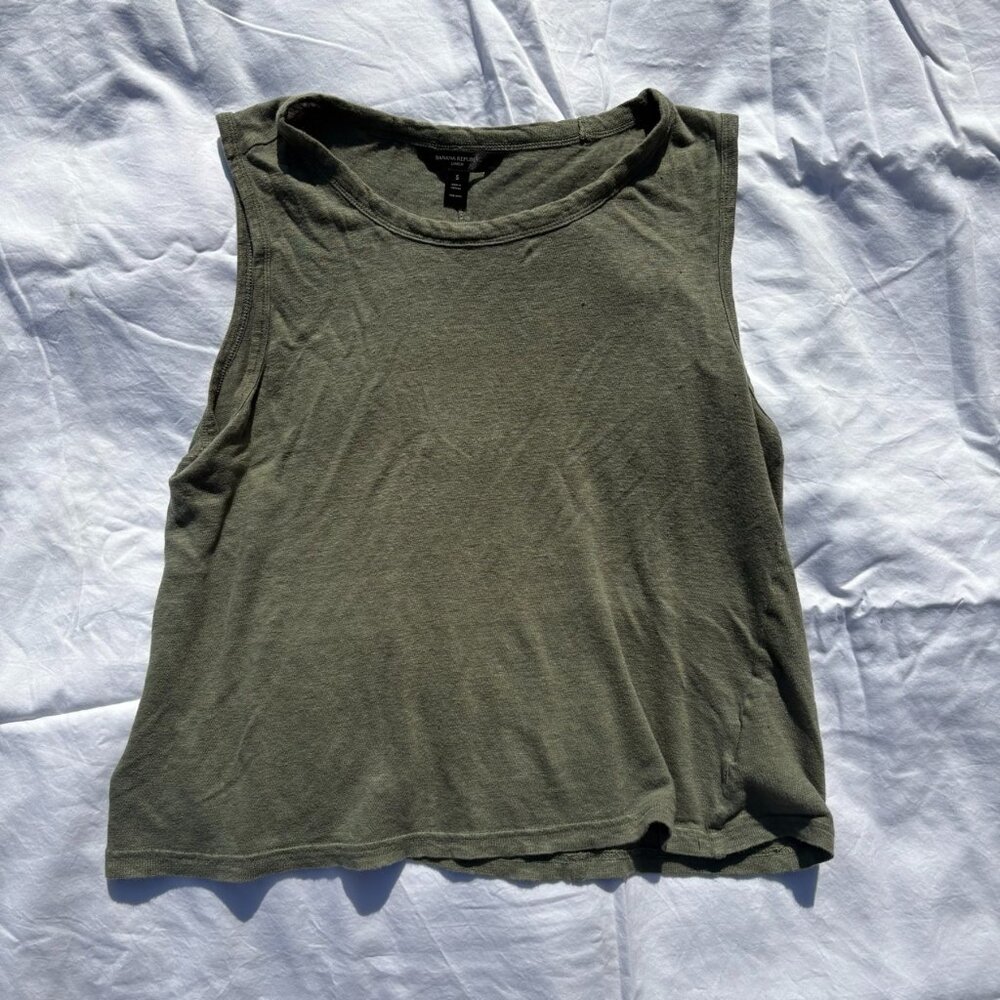 banana republic linen tank